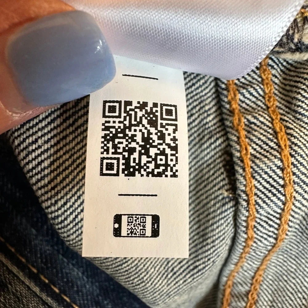 NEW Polo Ralph Lauren Varick Slim Straight Jeans Mens 48x32 Blue Graphic Patch